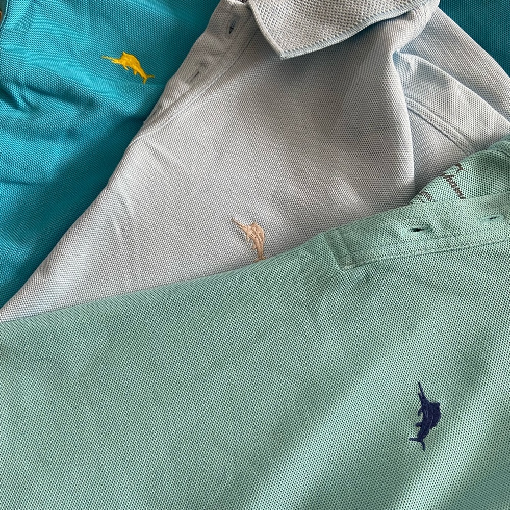 EUC lot of 3 Tommy Bahama polo shirts